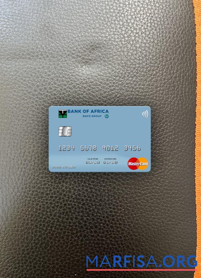 Realistic Madagascar Bank of Africa mastercard photolook front example
